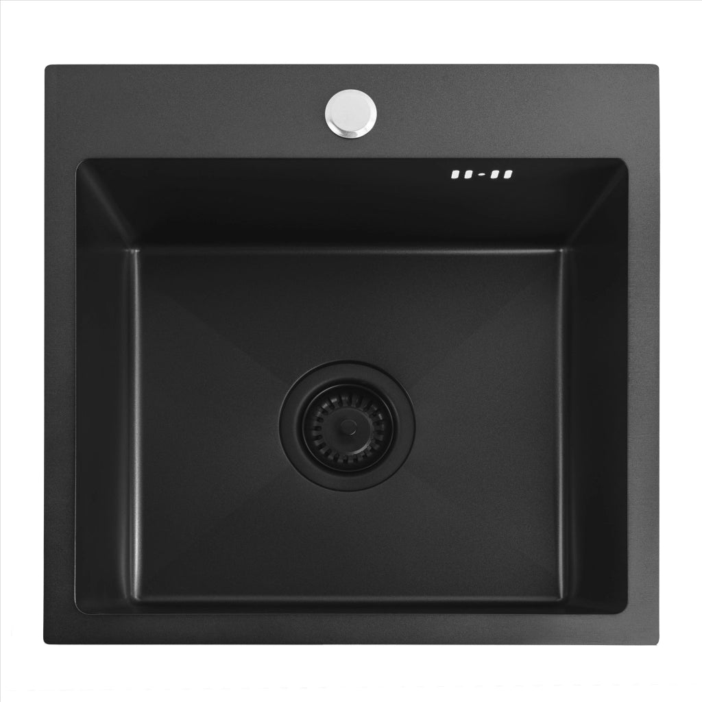 Lavello In Acciaio Leo 40 Black senza rubinetto da cucina