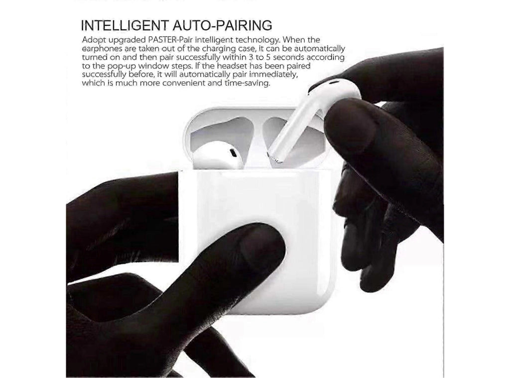Auricolari Bluetooth 5.0 Wireless i12 TWS - Cuffie Senza Fili Stereo con Custodia di Ricarica Microfono Integrato e Comandi Touch Compatibili con iOS e Android