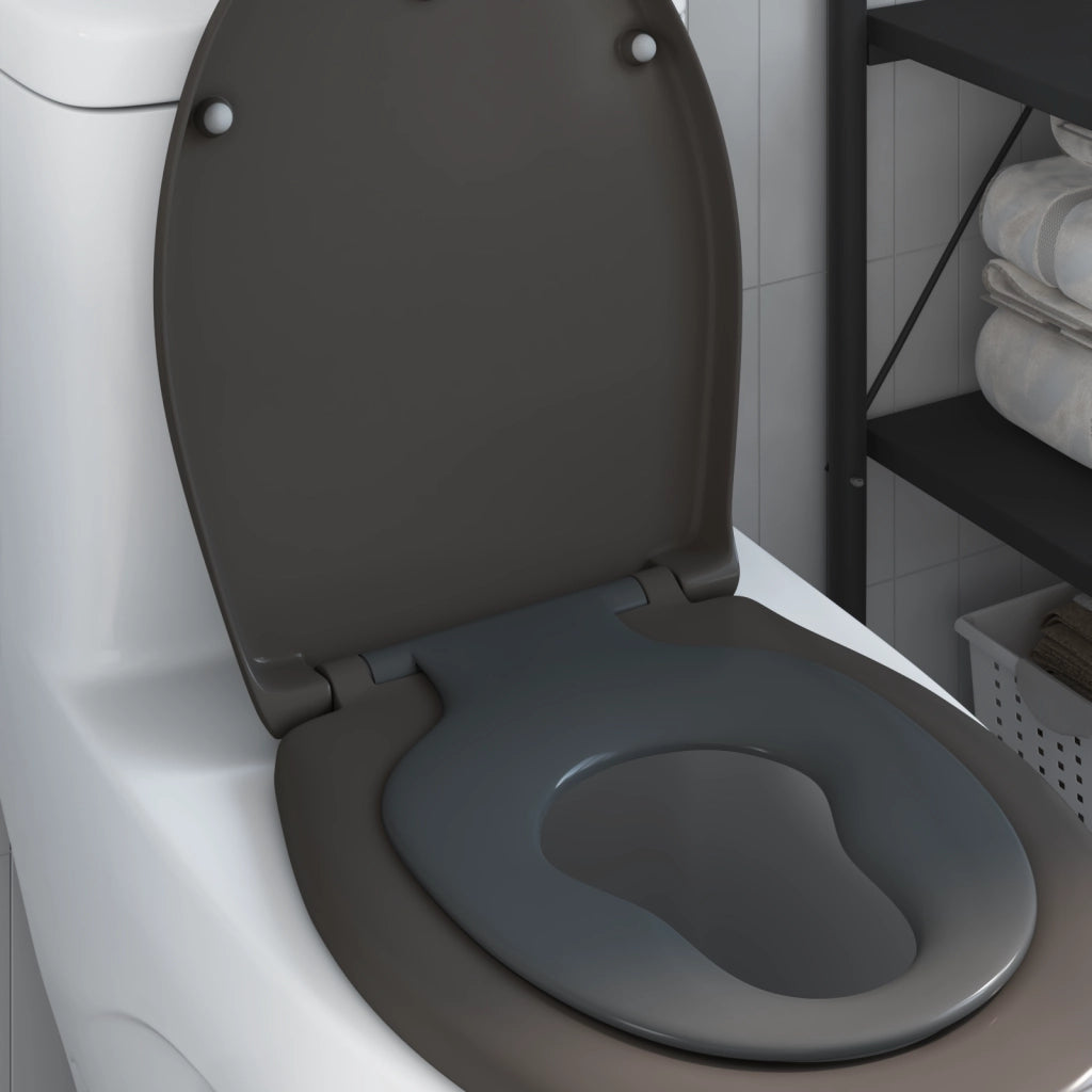 Sedile per Toilette Familiare con Sedile per Bambini Sgancio Rapido in Duroplast