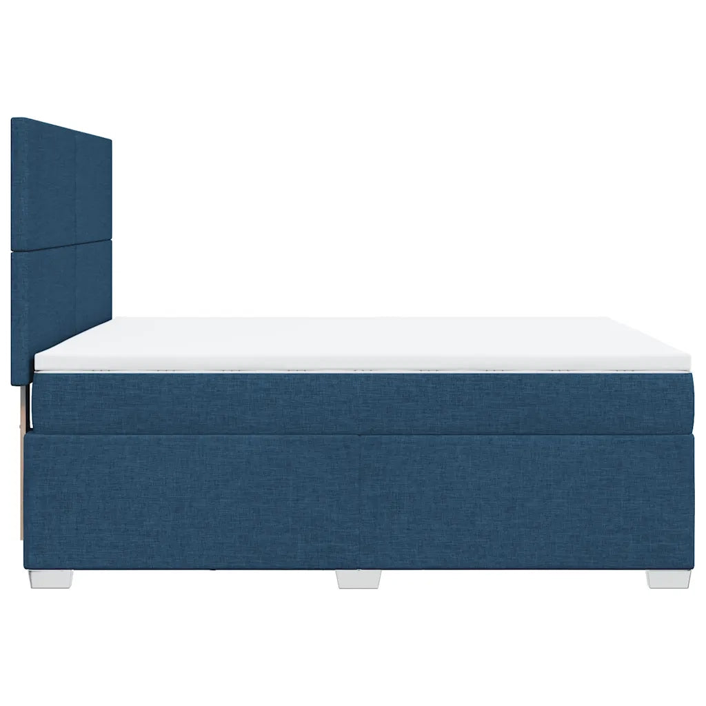 Giroletto a Molle con Materasso Blu 140x190 cm in Tessuto
