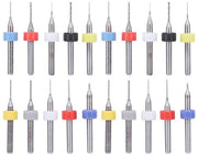 20 Set di Microbori a Mano con Bocchetta Fissa da 0.1mm a 1mm per Stampi, Pietra, Gioielli, Gravure CNC