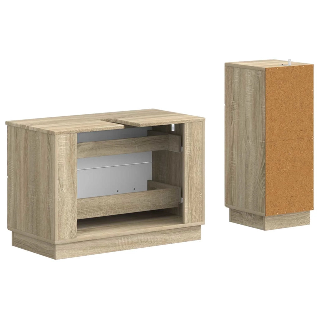 Set di Armadi da Bagno da 2 Pezzi HOORN Rovere Sonoma 3417713