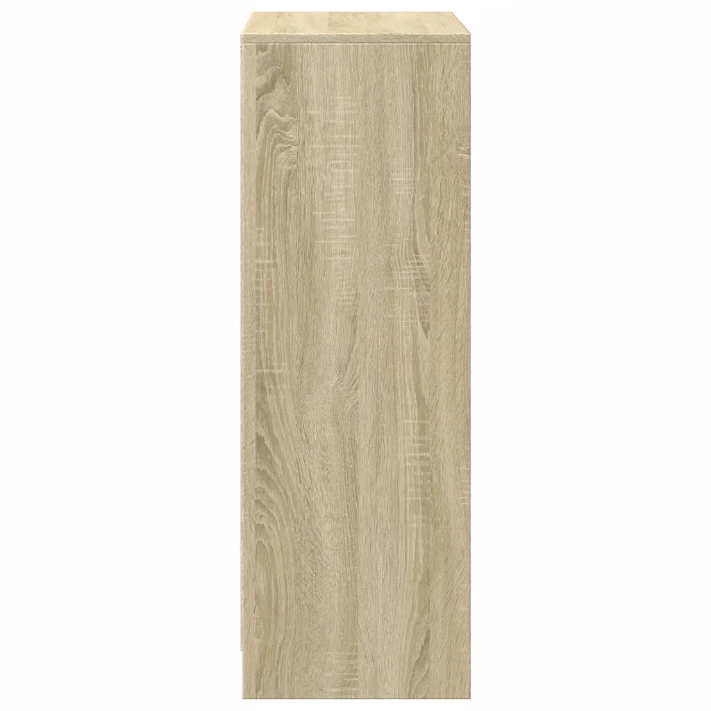 Credenza | Madia | Buffet da pranzo | Armadio da pranzo con LED Rovere Sonoma 72x34x100cm in Legno Multistrato