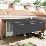 Tenda Retrattile Antracite 500 × 300 cm Poliestere e Alluminio 3331218