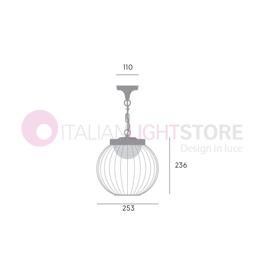 CAGE BIANCO Sospensione LED per Esterno Design Moderno