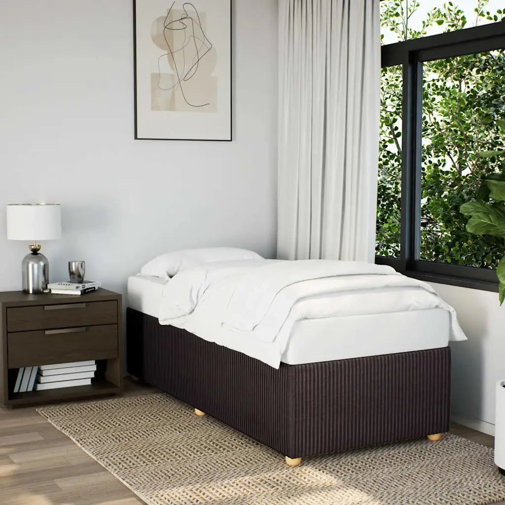 Giroletto senza Materasso Marrone Scuro 90x190 cm Tessuto