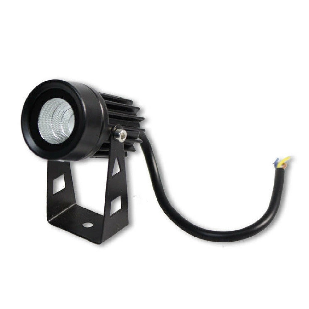 Trade Shop - Faretto Led 3,5 W Nero Es38 Staffa Orientabile Esterno Varie Tonalita' Luce Ip65 -