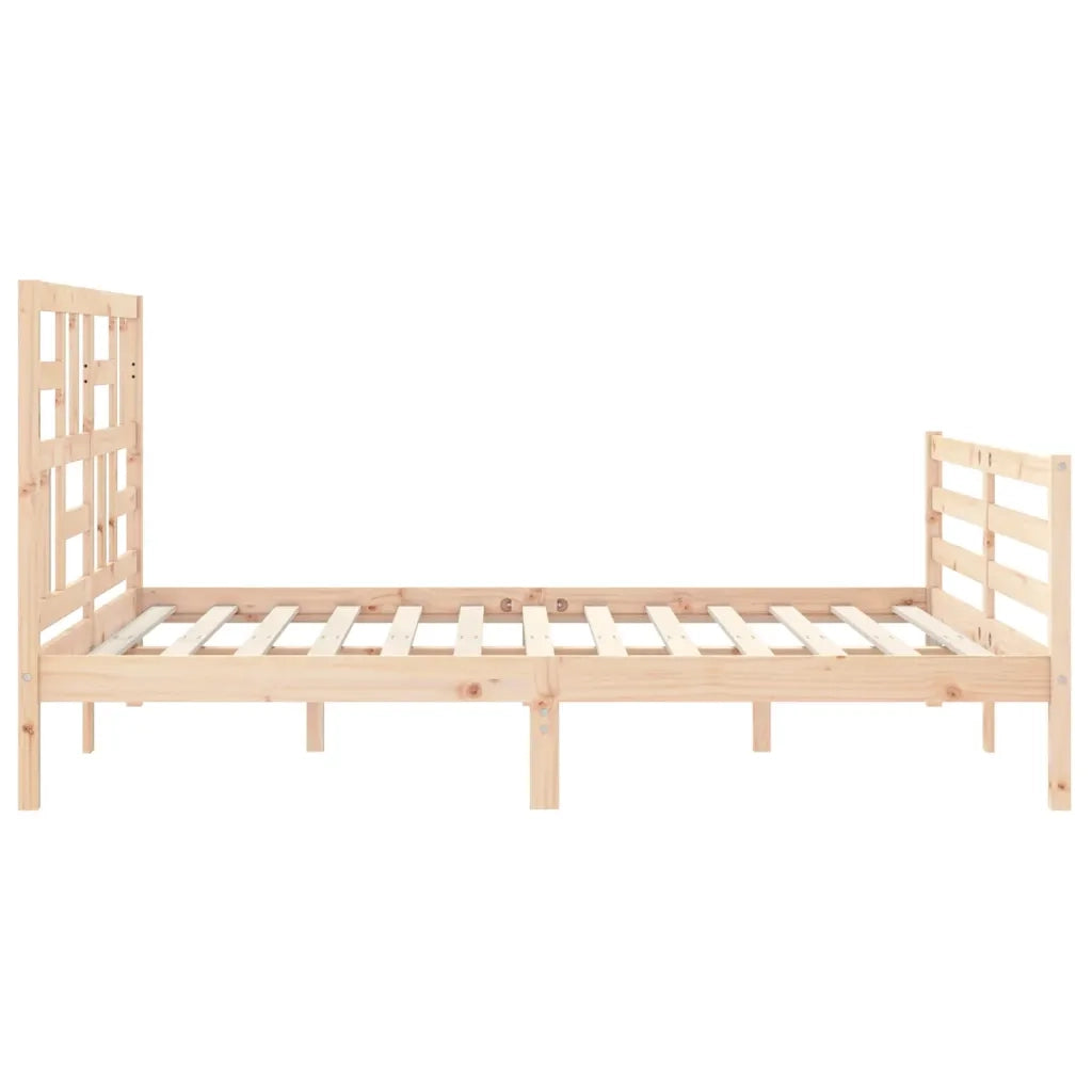 Giroletto con Testiera-Struttura Letto con testiera 160x200 cm in Legno Massello 934686