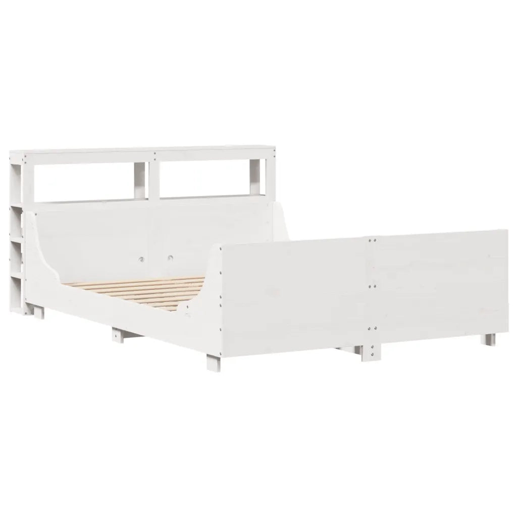 Letto senza Materasso Bianco 120x190 cm Legno Massello di Pino 3306478