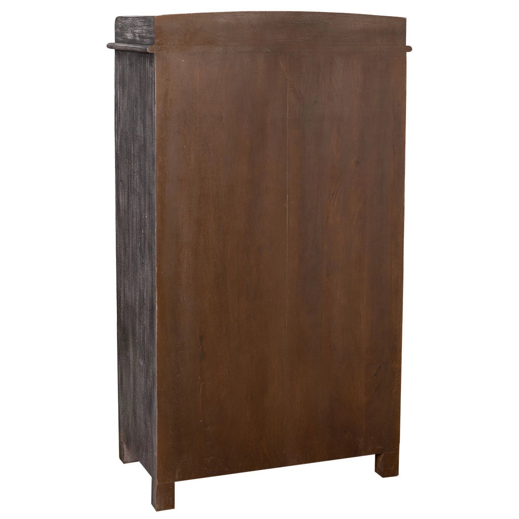 Vetrina 2 ante in legno finitura anticata artigianale 74x41x128