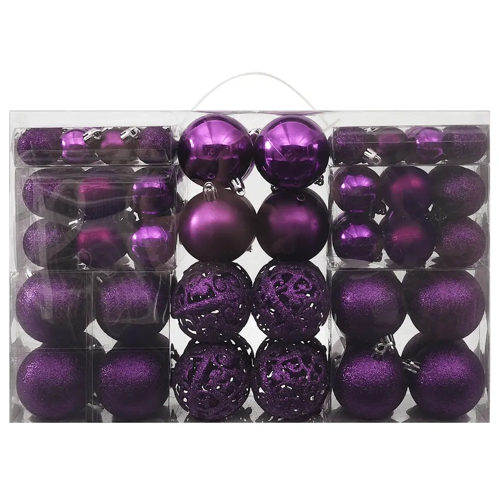 Set Palline di Natale 100 pz Viola 330086
