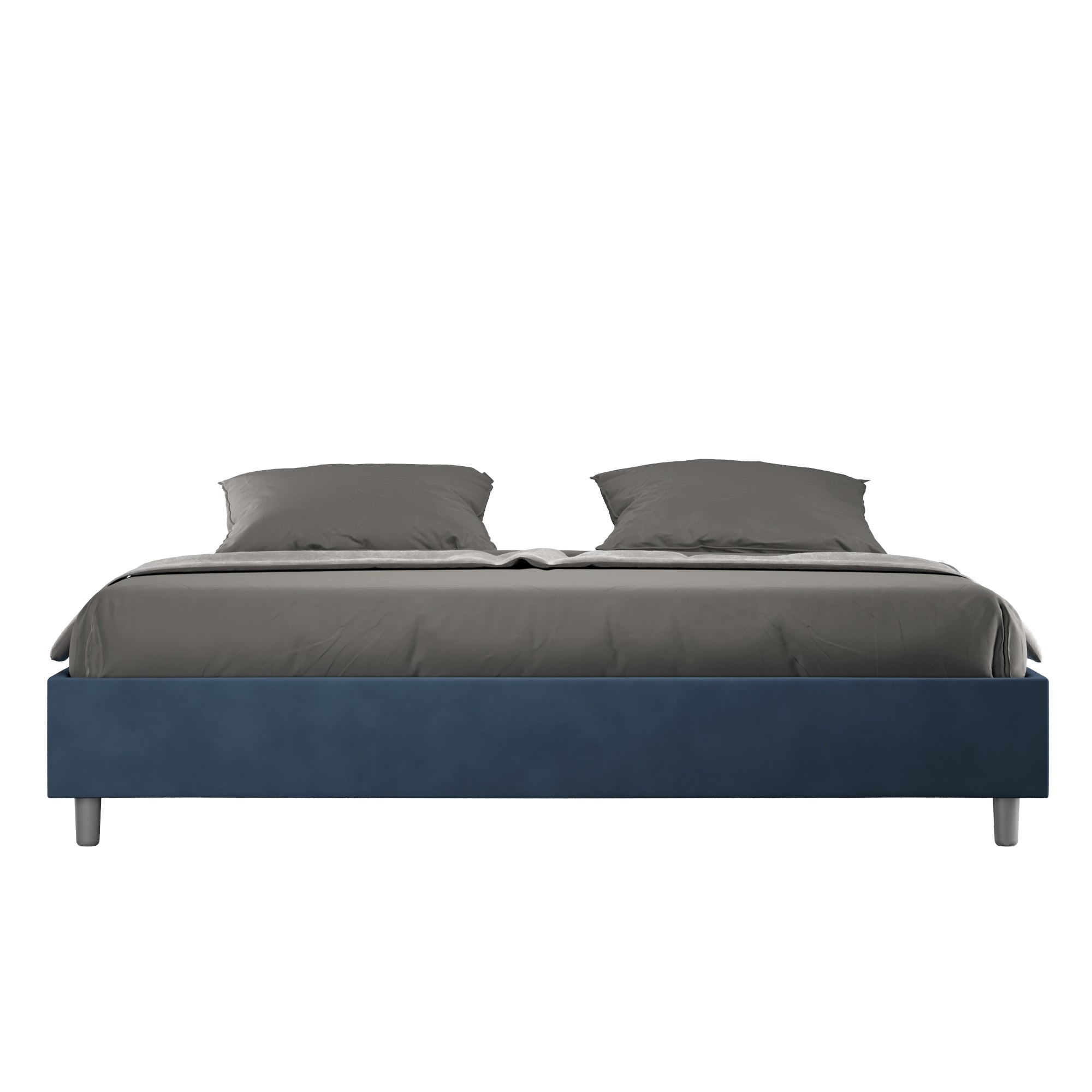 Letto Matrimoniale Extra Large Sommier 190x200 cm con Rete Azelia Blu
