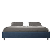 Letto Matrimoniale Extra Large Sommier 190x200 cm con Rete Azelia Blu