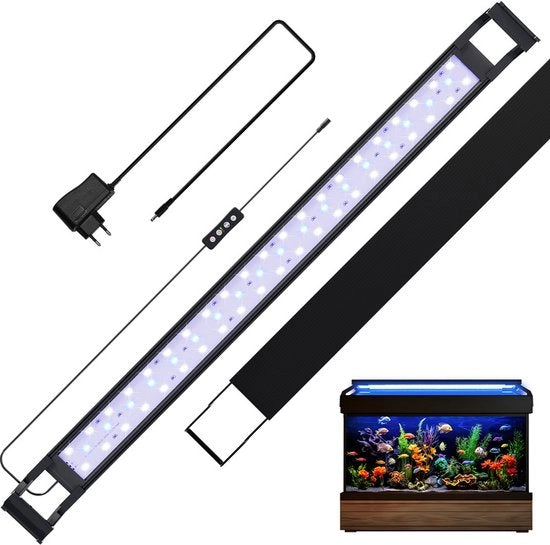 LED acquario 20W con timer decorazione per pesci e crostacei, acquario impermeabile, 75-90cm