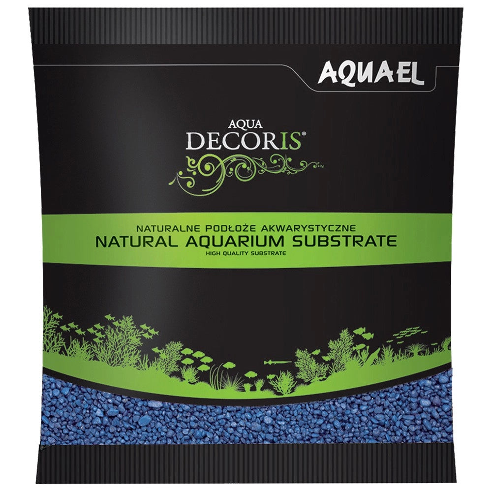 Aquael Decoris Gravel 2-3mm 1Kg - Ghiaia decorativa per acqua dolce-Vari colori Colore: Blu