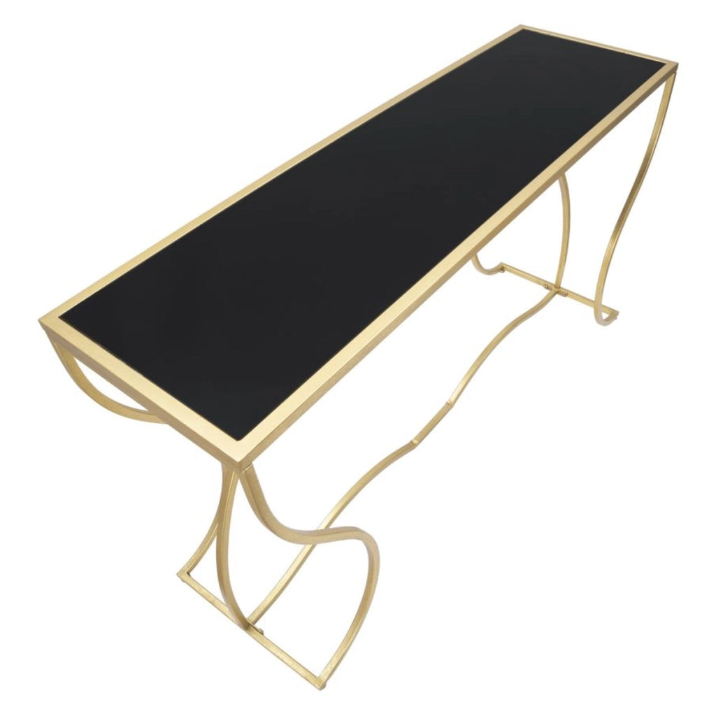 Tavolo Consolle VKH626, Oro, Metallo, 130x40x75 cm