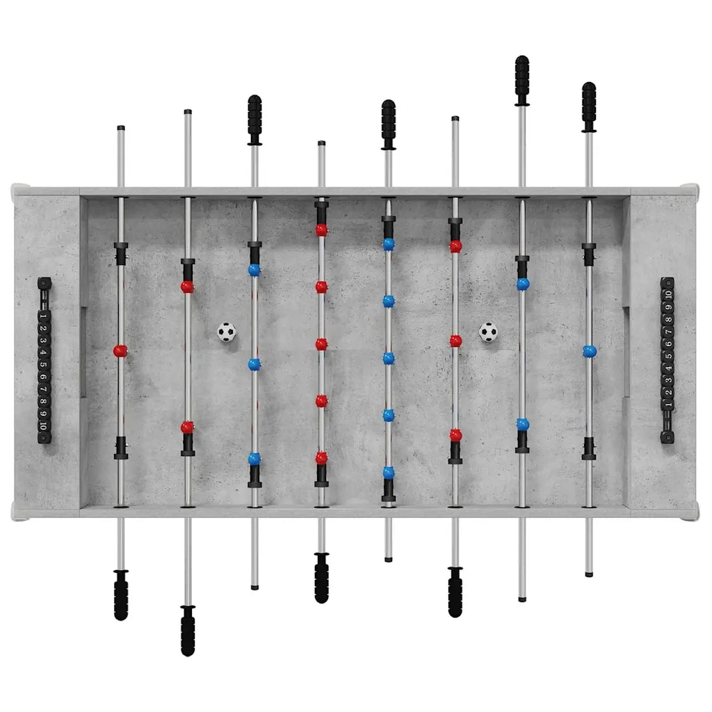 Tavolo da Foosball Grigio Cemento 125 x 60,5 x 80 cm 858887