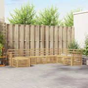 Set di divani da esterno 8 pcs Bianco 306 x 187,5 x 73 cm 3392304