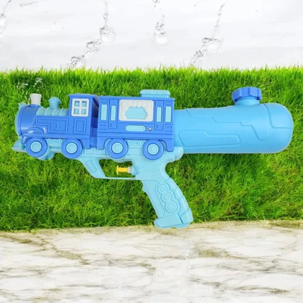 Trade Shop - Pistola Ad Acqua 5183 Design Locomotiva Con Vagone Per Bambini Gioco Estivo 23 Cm 618553 -