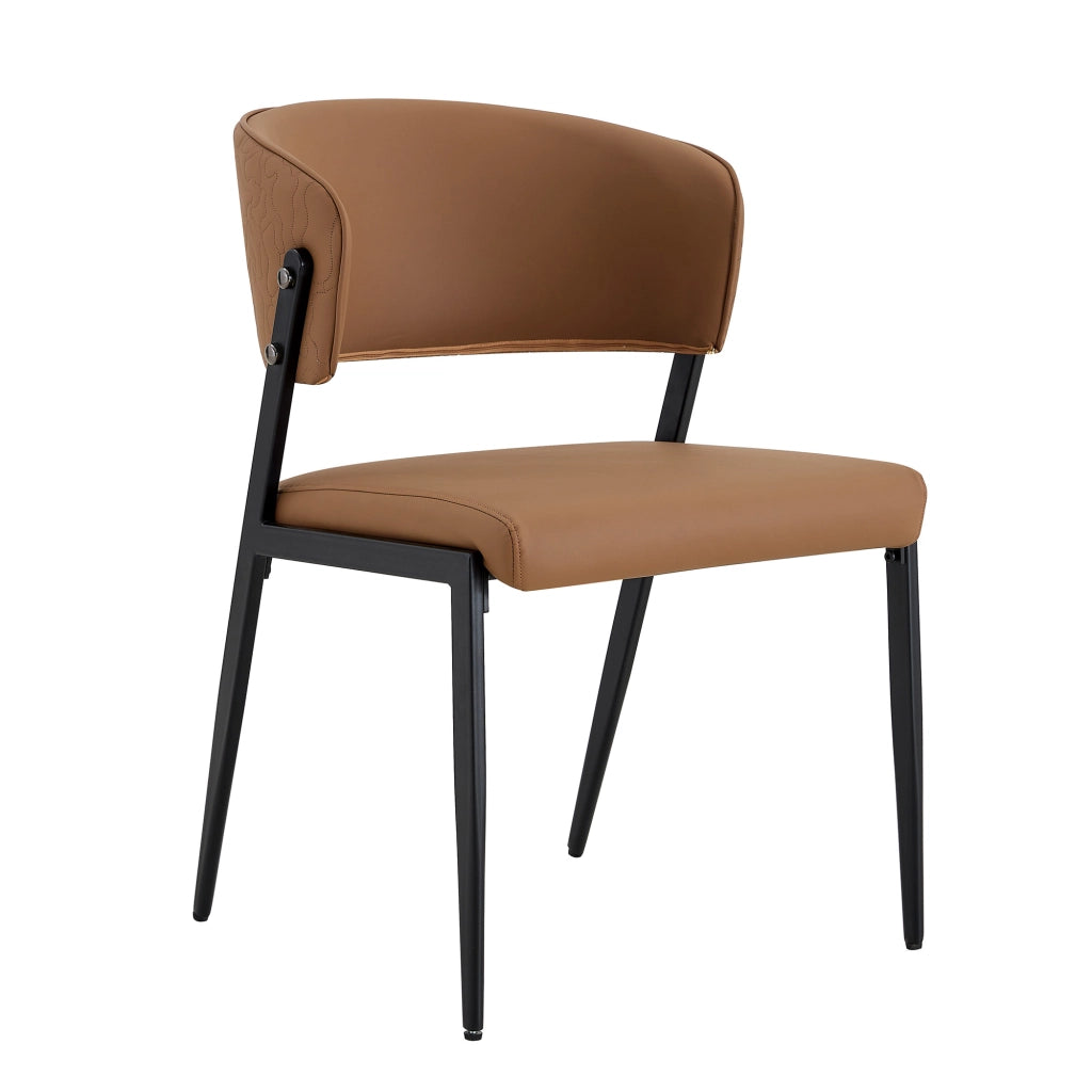 SEDIA Moderna Imbottita 78 cm PU Marrone