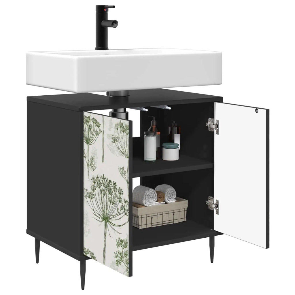 Mobile da Bagno GOTHA Rovere Nero 60 x 40 x 61 cm 8007428