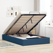 Struttura Letto Pouf senza Materasso Blu 120x200 cm in Tessuto