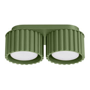 Plafoniera ovale 21cm verde oliva 2xGX53 VISTAO Pure Lume