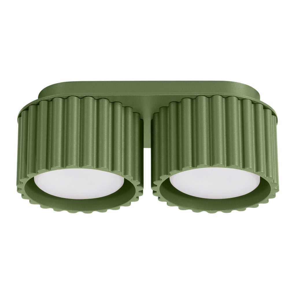 Plafoniera ovale 21cm verde oliva 2xGX53 VISTAO Pure Lume