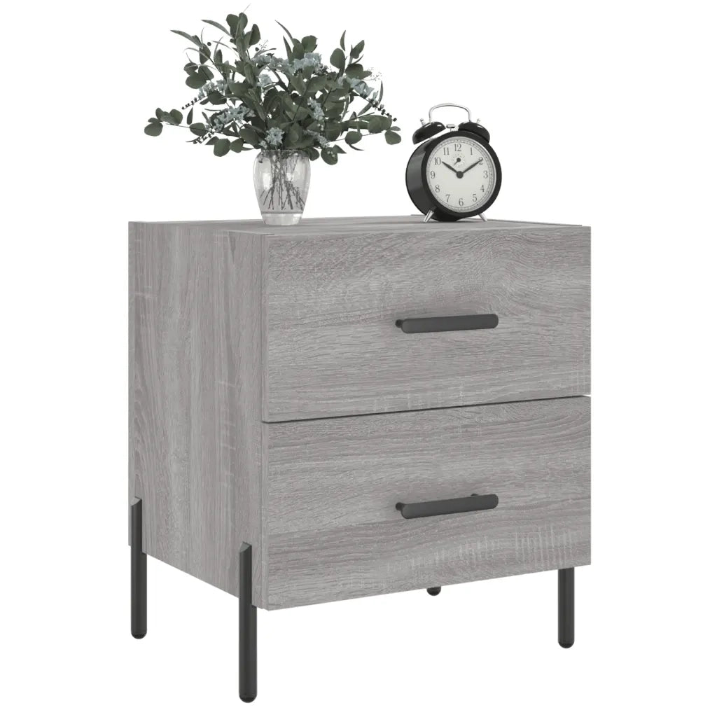 Comodino | Armadio da Notte | Mobiletto da notte Grigio Sonoma 40x35x47,5 cm in Legno Multistrato