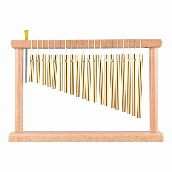 Organo a Vento 20 Tonalità - Base in Legno - Stabili in Alluminio - Utilizzo Interno/Esterno - Resistente all'Invecchiamento - Suono Cristallino - Strumento a Suono