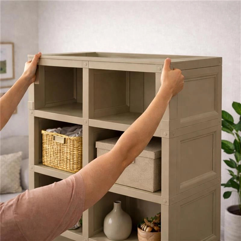 SCAFFALE 5 MODULI TALPA 79X42,5X203 CM CON 2 PUNTALI – LIBRERIA ALTA CONTENITORE PER ZONA GIORNO E STUDIO