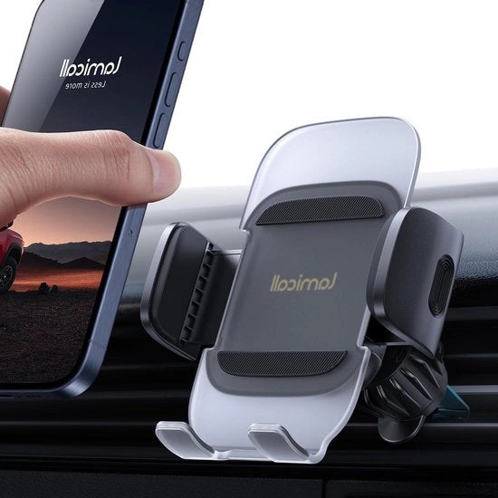 Design aeroportato chiusura rapida metallico gancio supporto per smartphone - griglia di ventilazione - smartphone da 4-7 pollici