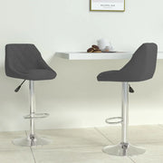Sgabelli da Bar 2 pz Grigio Scuro in Velluto cod mxl 64126