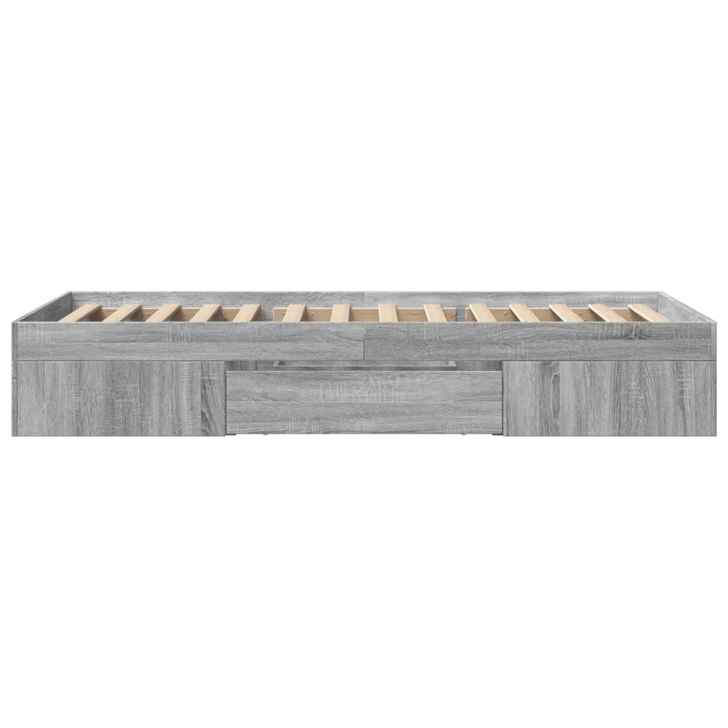 vidaXL Giroletto Grigio Sonoma 100x200 cm in Legno Multistrato