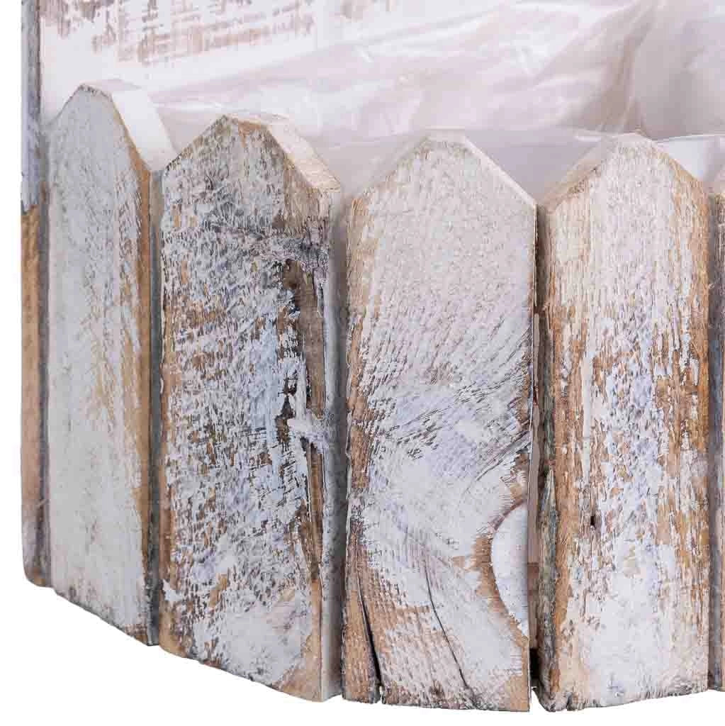 Rotondo portavaso in legno 19x11x28/10h cm