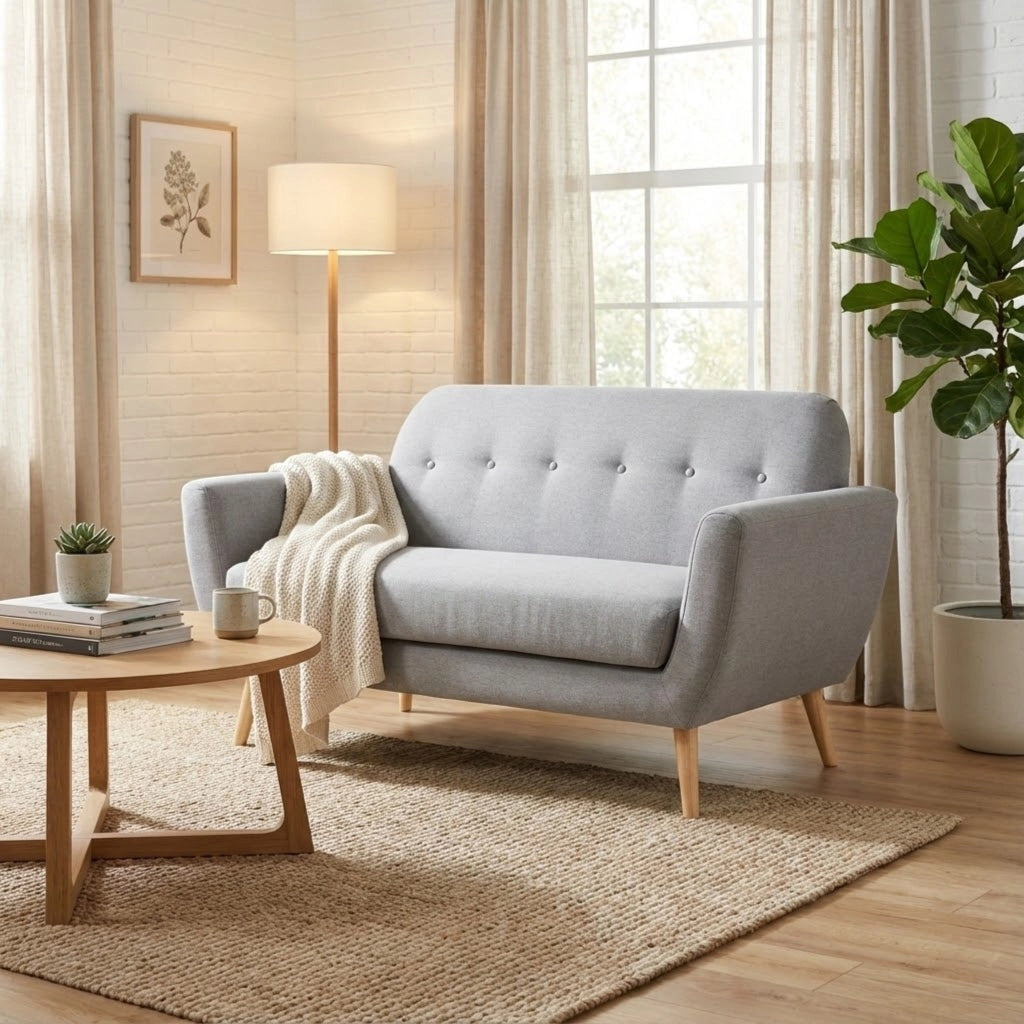 Divano tre posti Scandinavo in Tessuto cm 193x79x86 - SILENTE