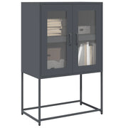 Credenza Antracite 68x39x107 cm Acciaio 853376