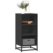 vidaXL Credenza Rovere Nera 35,5x35x76 cm in Truciolato e Metallo