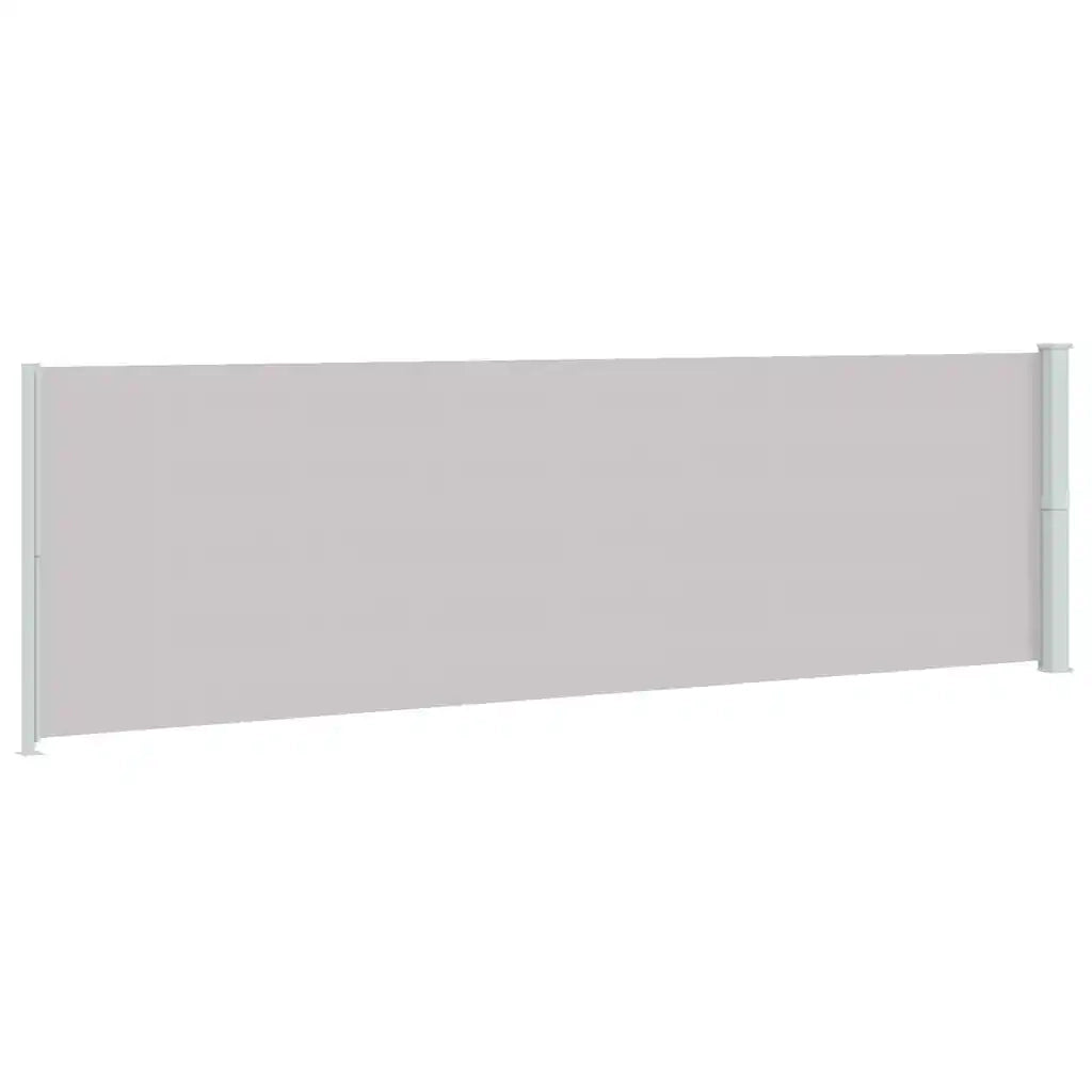 Tenda da Sole Laterale Retrattile per Patio 180x614 cm Grigia 317968