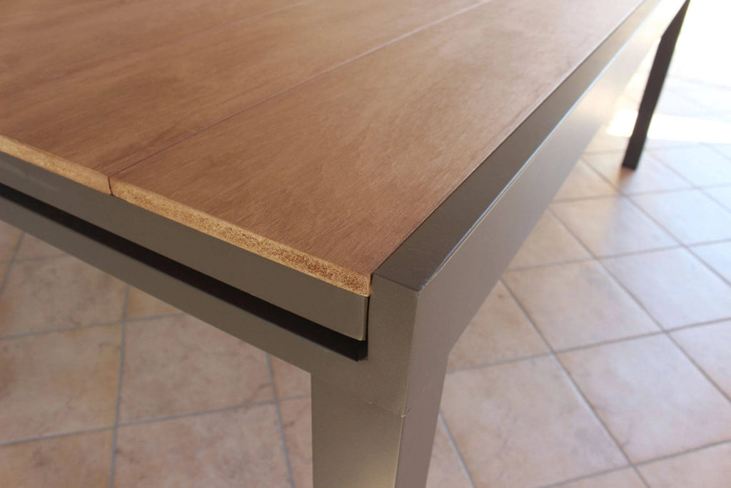 Tavolo Cayman Allungabile 160/240x95x75 h cm in Alluminio Taupe