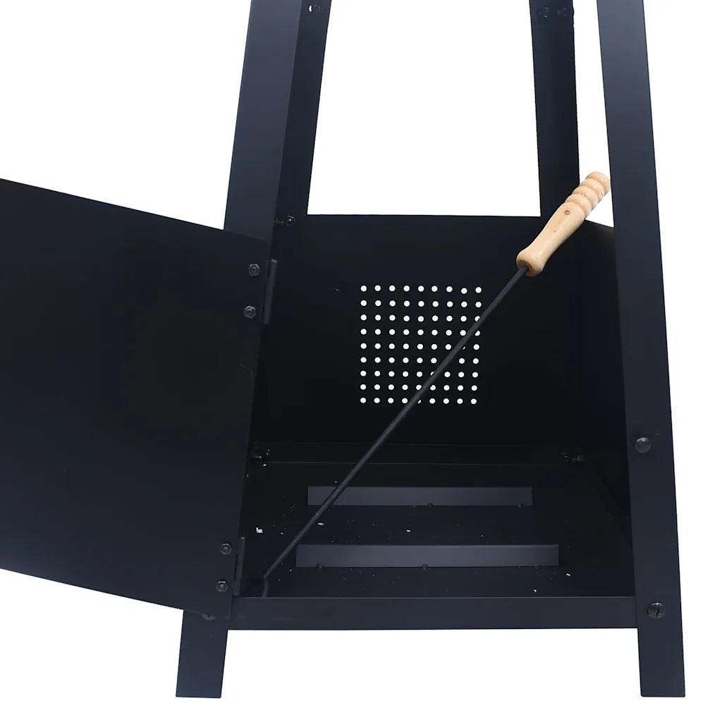 Braciere Nero 35x35x99 cm in Acciaio CFW4758389