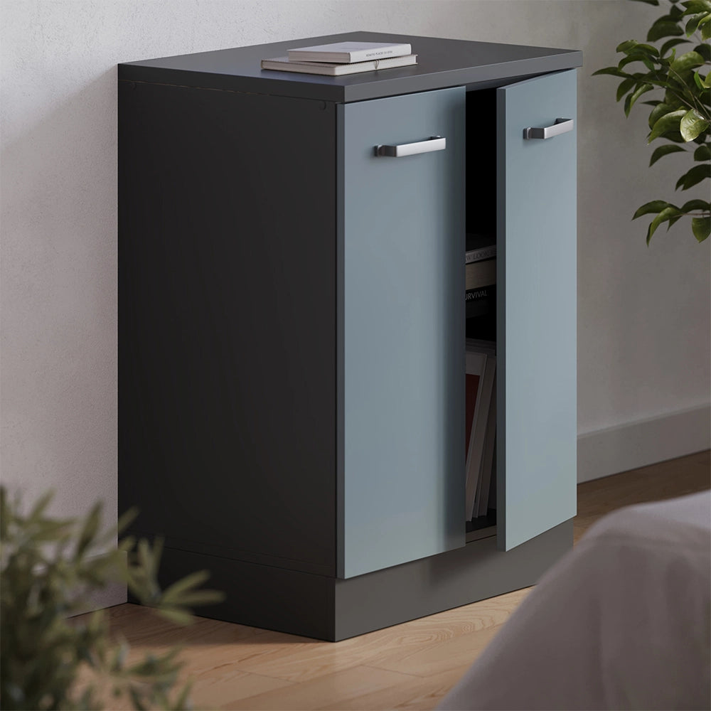 Mobile per mansarda Rion Grigio-blu/Antracite 60 x 83.8 cm senza inclinazione con 2 ante Vicco