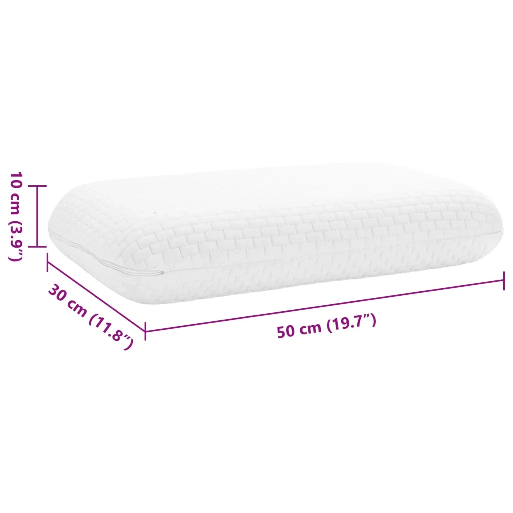 Cuscino da Letto Bianco 50 x 30 x 10 cm Schiuma Memory CFW3301282