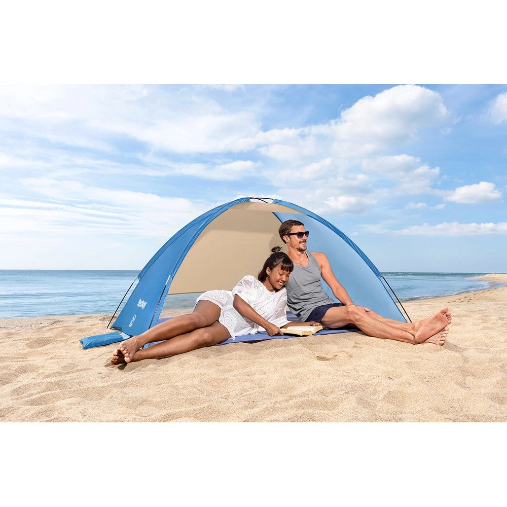 Trade Shop - Tenda Da Spiaggia Ground Beach Giacca A Vento Per 2 Persone 220x120x95cm 68105 -