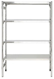 Scaffali in acciaio inox per cucine di ristoranti con piani lisci o forati cm. 120x40x200h