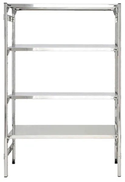 Scaffali in acciaio inox per cucine di ristoranti con piani lisci o forati cm. 120x40x200h