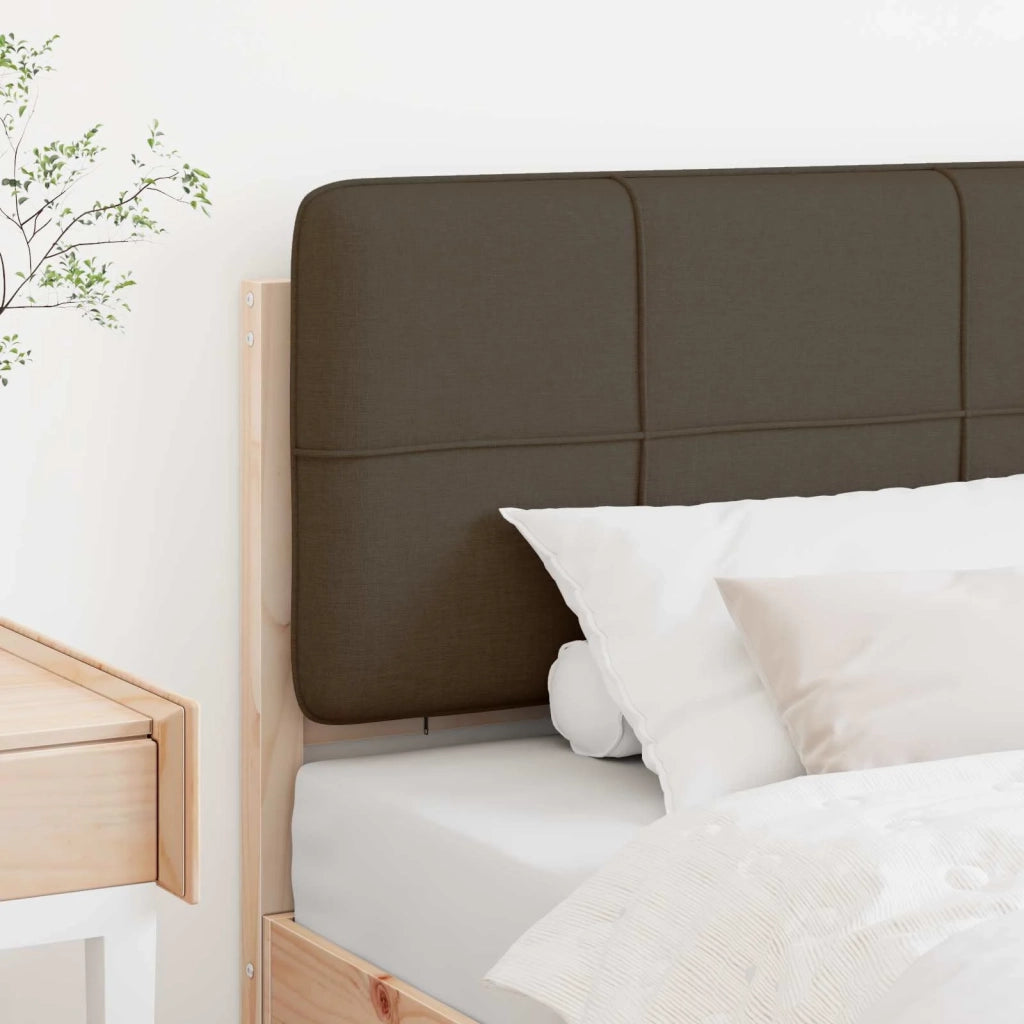 Testiera imbottita Marrone e taupe 75 cm Pino massello