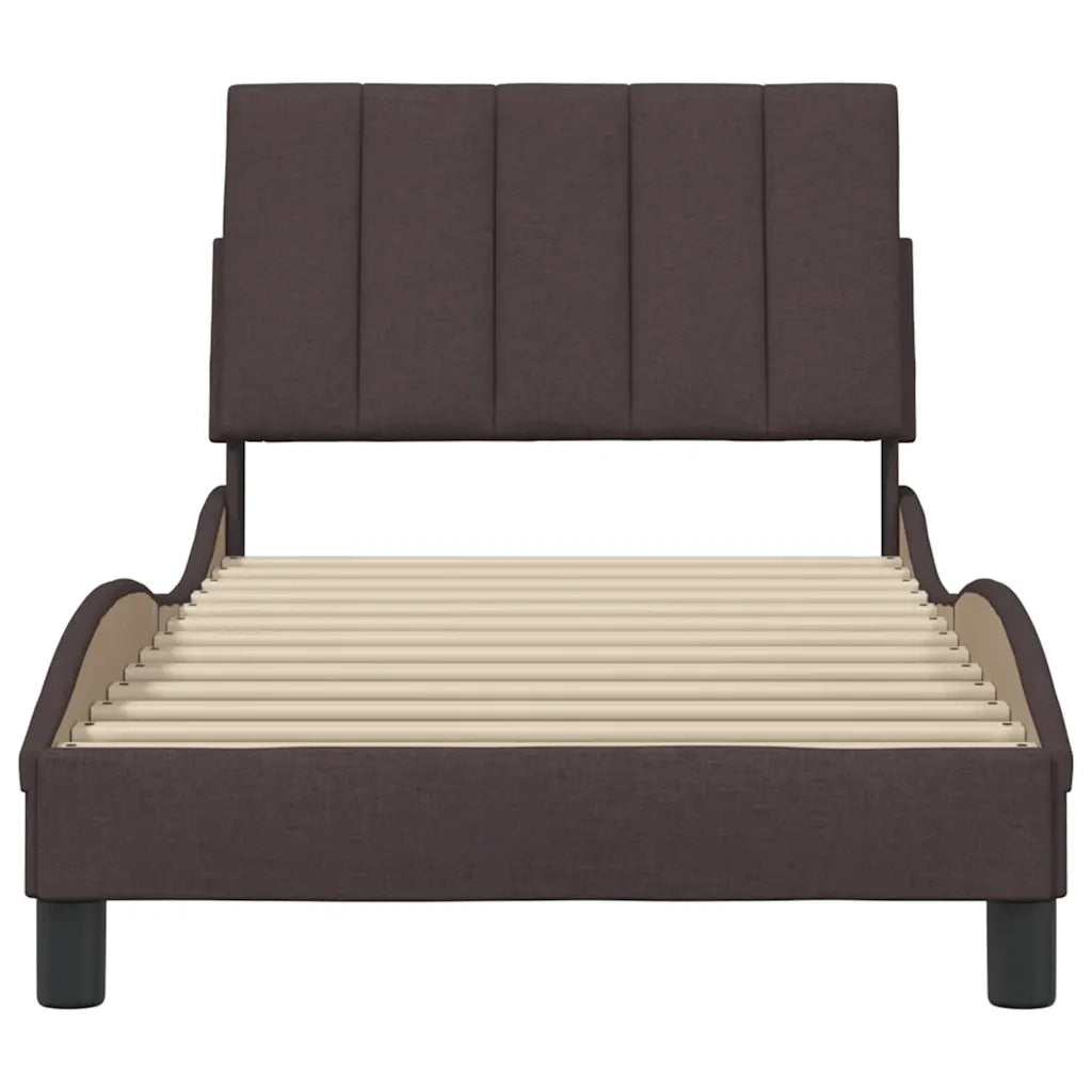 Giroletto senza Materasso Hanko Marrone Scuro 90x200 cm Tessuto