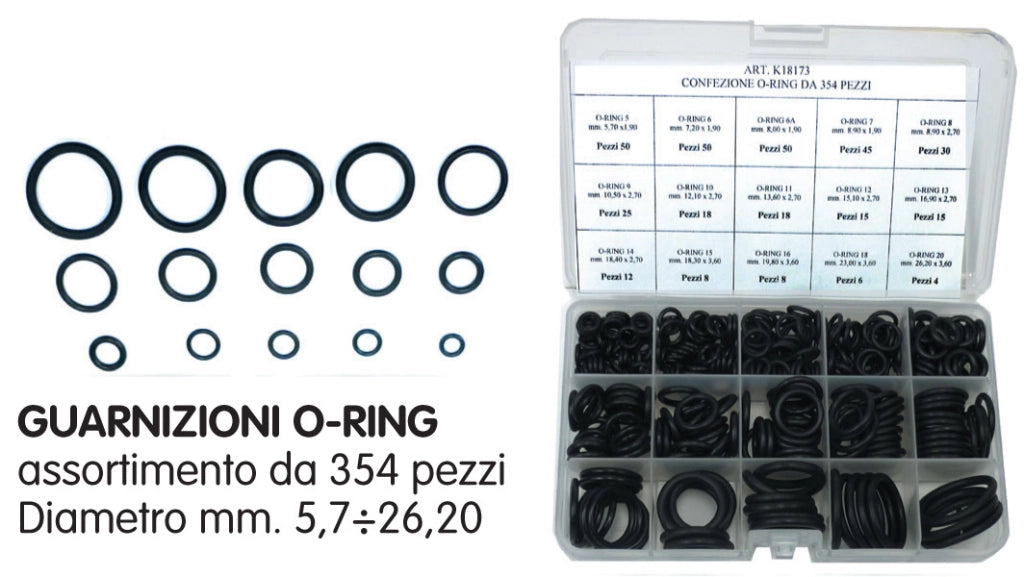 CASSETTA O-RING MISTA 354 PZ- AMAFLEX- 1,0 confezione