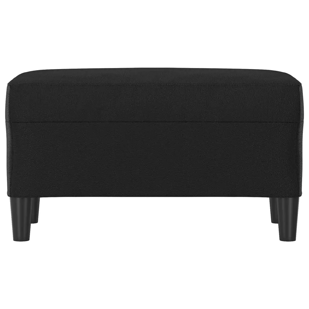 Panca-Sgabello Nera 70x35x41 cm in Similpelle 331501